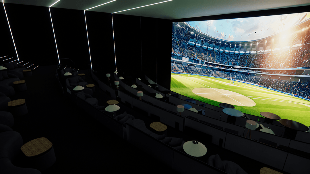 Triangular Mega Screen STRIKIN Mega Screen | Immersive Sports Viewing Lounge